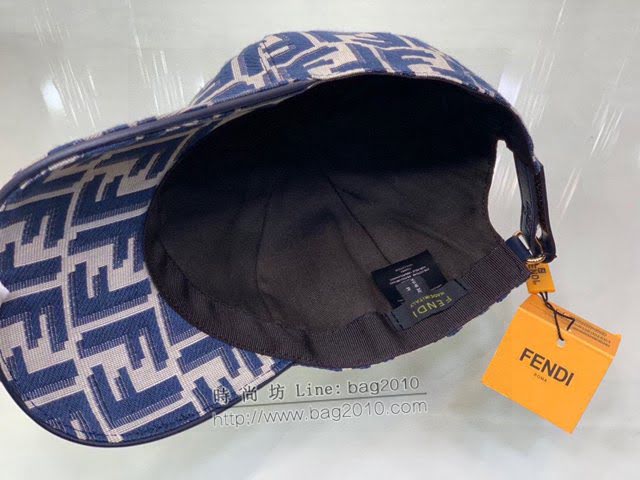 Fendi爆款男士帽子 芬迪經典FF提花棒球帽鴨舌帽  mm1724
